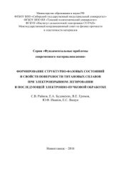 book Формирование структурно-фазовых состояний и свойств поверхности титановых сплавов при электровзрывном легировании и последующей электронно-пучковой обработке