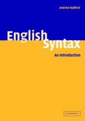 book English Syntax: An Introduction