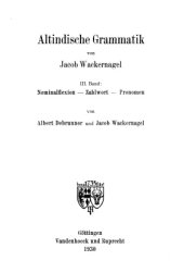 book Altindische Grammatik I-III. Part 2