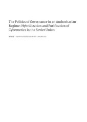 book The Politics of Scientific Governance in an Authoritarian Regime: Purification and Hybridisation of Soviet Cybernetics