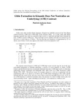 book Glide Formation in Kinande Does Not Neutralize an Underlying [ATR] Contrast