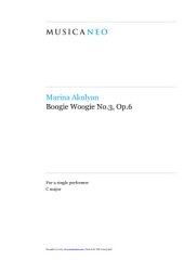 book Акулян Марина джазовая пьеса Буги-вуги №3