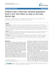 book Evidence that a West-East admixed population lived in the Tarim Basin as early as the early Bronze Age