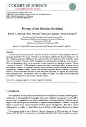 book Poverty of the Stimulus Revisited