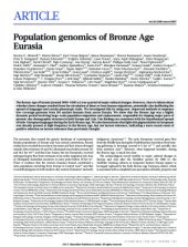 book Population genomics of Bronze Age Eurasia