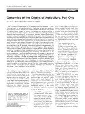 book Genomics at the Origins of Agriculture, Part One