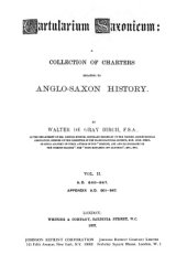 book Cartularium saxonicum: a collection of charters relating to Anglo-Saxon History