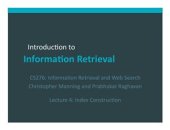 book Слайды - Построение индекса к главе 4 учебника  Introduction to Information Retrieval - Введение в информационный поиск