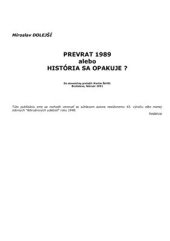 book Prevrat 1989 alebo Historia sa opakuje?