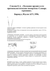 book Холодное оружие и его криминалистическая экспертиза: Словарь терминов