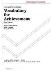 book Vocabulary for Achievement