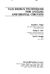 book Vlsi Design Techniques for Analog and Digital Circuits