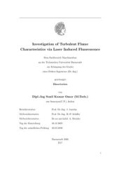 book Investigation of Turbulent Flame Characteristics via Laser Induced Fluorescence