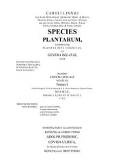 book Species Plantarum, Exhibentes Plantas Rite Cognitas, аd Genera Relatas