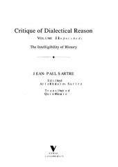 book Critique of Dialectical Reason, vol. II. (The Intelligibility of History)