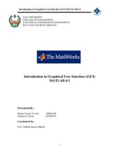 book Introduction to Graphical User Interface (GUI) MATLAB 6.5