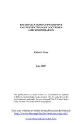 book The Implications of Preemptive and Preventive War Doctrines: A Reconsideration