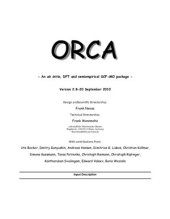 book ORCA Manual for ab initio, DFT and semiempirical SCF-MO package