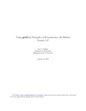 book Using gretl for Principles of Econometrics