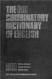 book The BBI Combinatory Dictionary of English