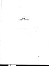 book Dictionnaire de la Langue Oubykh