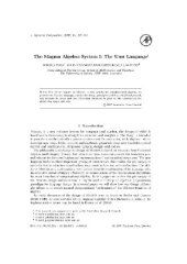 book Magma algebra system I. User language