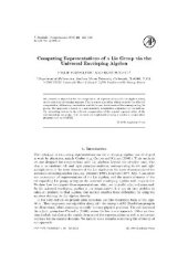 book Computing the adjoint representation of Lie group. JSC 1998