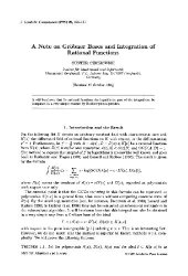 book Groebner bases and integration of rational functions