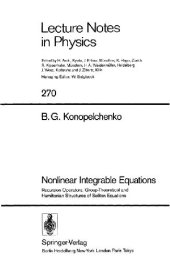 book Nonlinear Integrable Equations