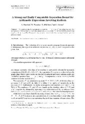 book A strong computable separation bound for arithmetic expressions with radicals