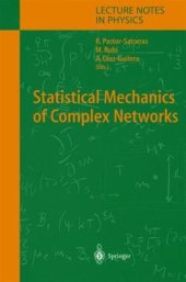 book Statistical Mechanics of Complex Networks