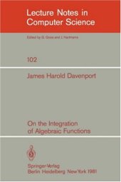 book On the Integration of Algebraic Functions