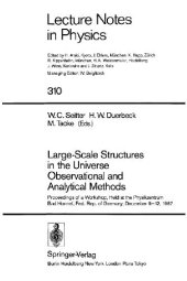 book Large-Scale Structures in the Universe Observational and Analytical Methods