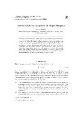 book Symbolic integration of elliptic integrals. JSC 1999