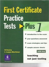 book First Certificate Practice Tests Plus 1 with Key