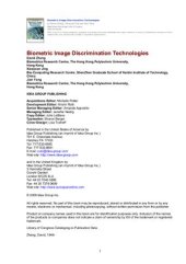 book Biometric Image Discrimination Technologies