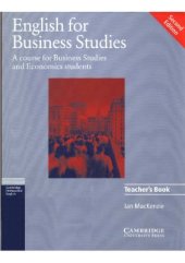 book English for Business Studies. Teacher's Book