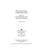 book The Foreign Policies of Middle East States