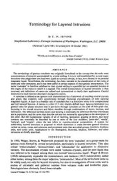 book Terminology for Layered Intrusions