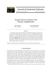 book Sample Selection Models in R: Package sampleSelection + Code
