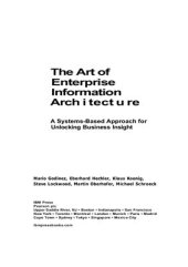 book etc. The Art of Enterprise Information Architecture. A Systems-Based Approach for Unlocking Business Insight