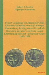 book Pocket catalogue of Lithuanian coins (1386-1938)