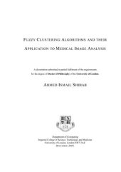 book Fuzzy clustering algorithms and their application to medical image analysis