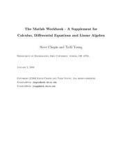 book The Matlab Workbook - A Supplement for Calculus, Differential Equations and Linear Algebra