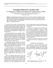 book Transglycosylation of L - Ascorbic Acid