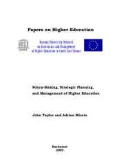 book Policy-Making, Strategic Planning, and Management of Higher Education
