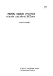 book Training Teachers to Work in Schools Considered Difficult