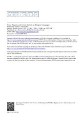 book Trade Jargons and Creole Dialects as Marginal Languages