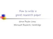 book How to write a great research paper