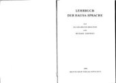 book Lehrbuch der Hausa-Sprache